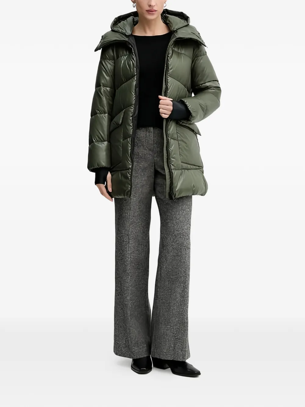 Sisley Gebreide top met boothals Zwart