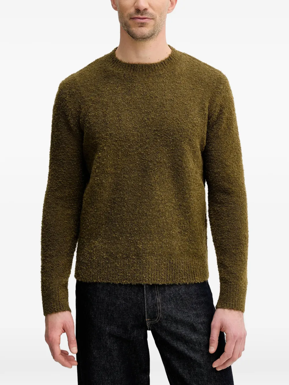 Sisley textured long-sleeved sweater