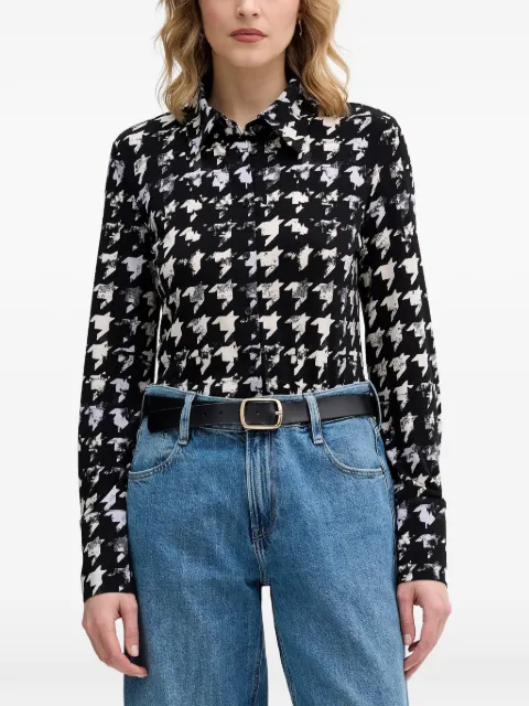 Sisley houndstooth buttoned shirt