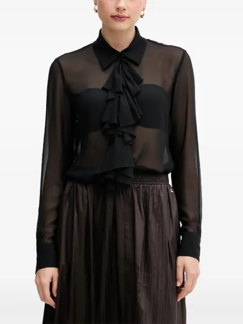 Sisley ruffled long-sleeve shirt