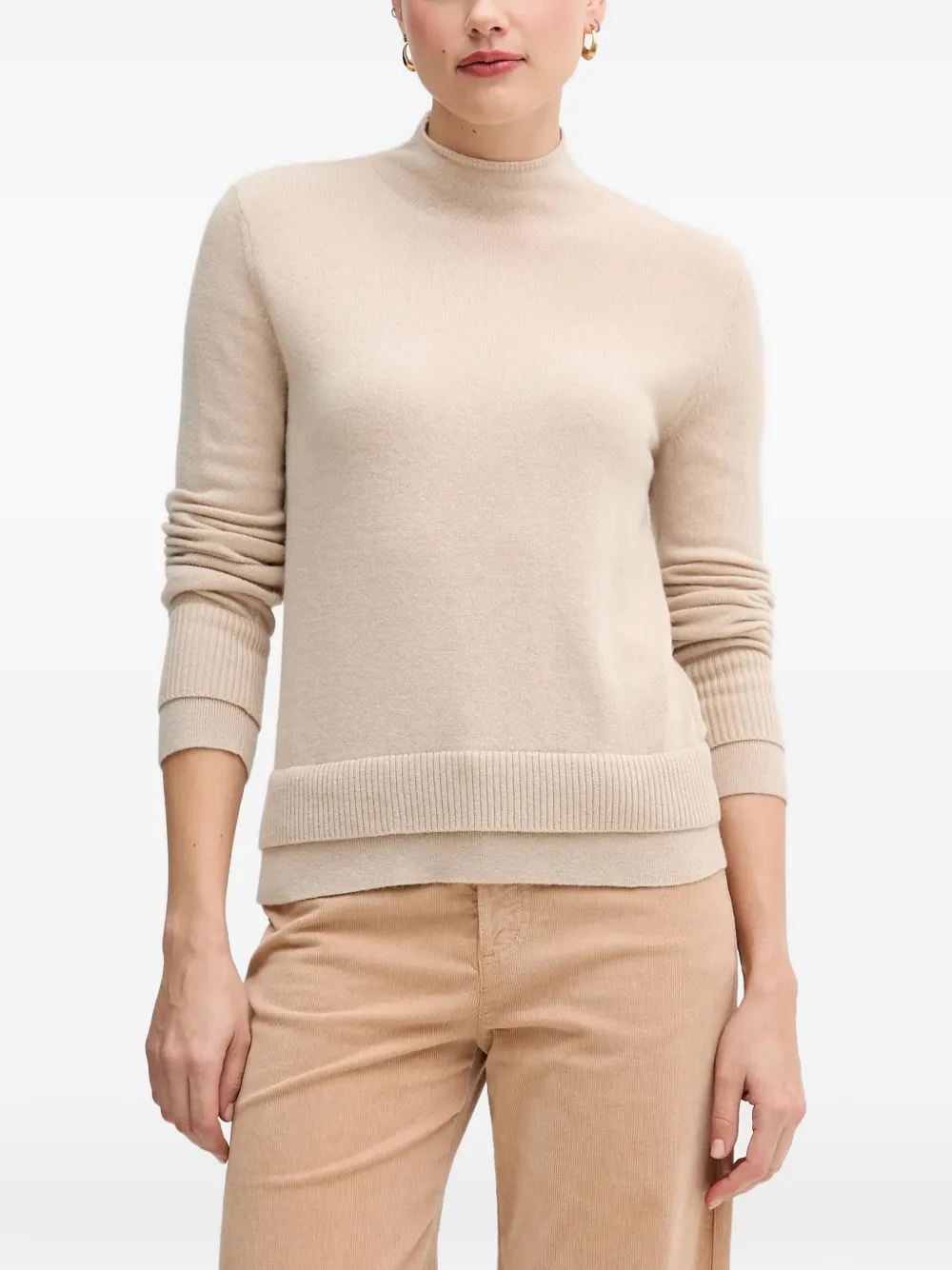 Sisley ribbed high-neck sweater