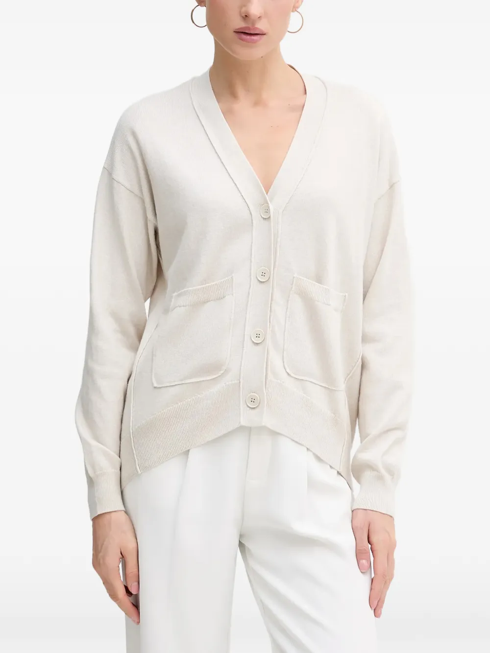 Sisley button-up cardigan - Neutrals