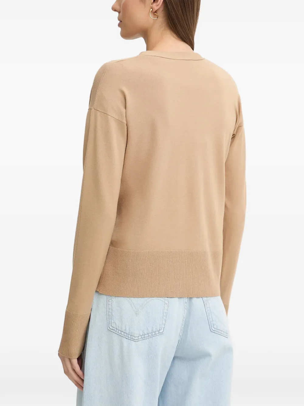 Sisley Vest met V-hals Bruin