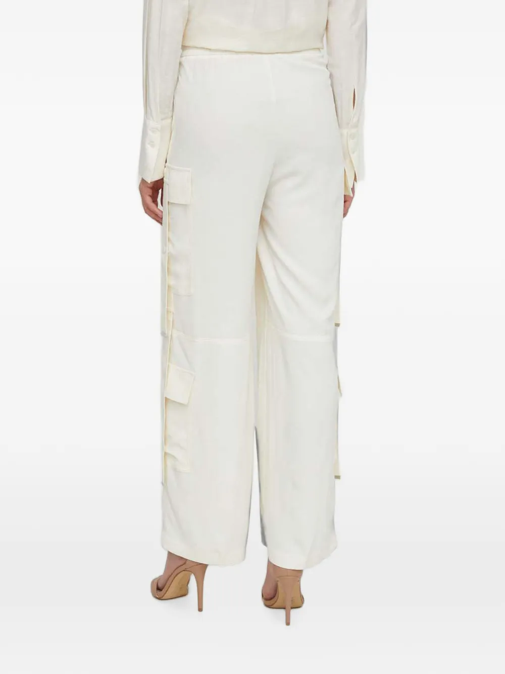 Sisley Broek met cargo zak Beige