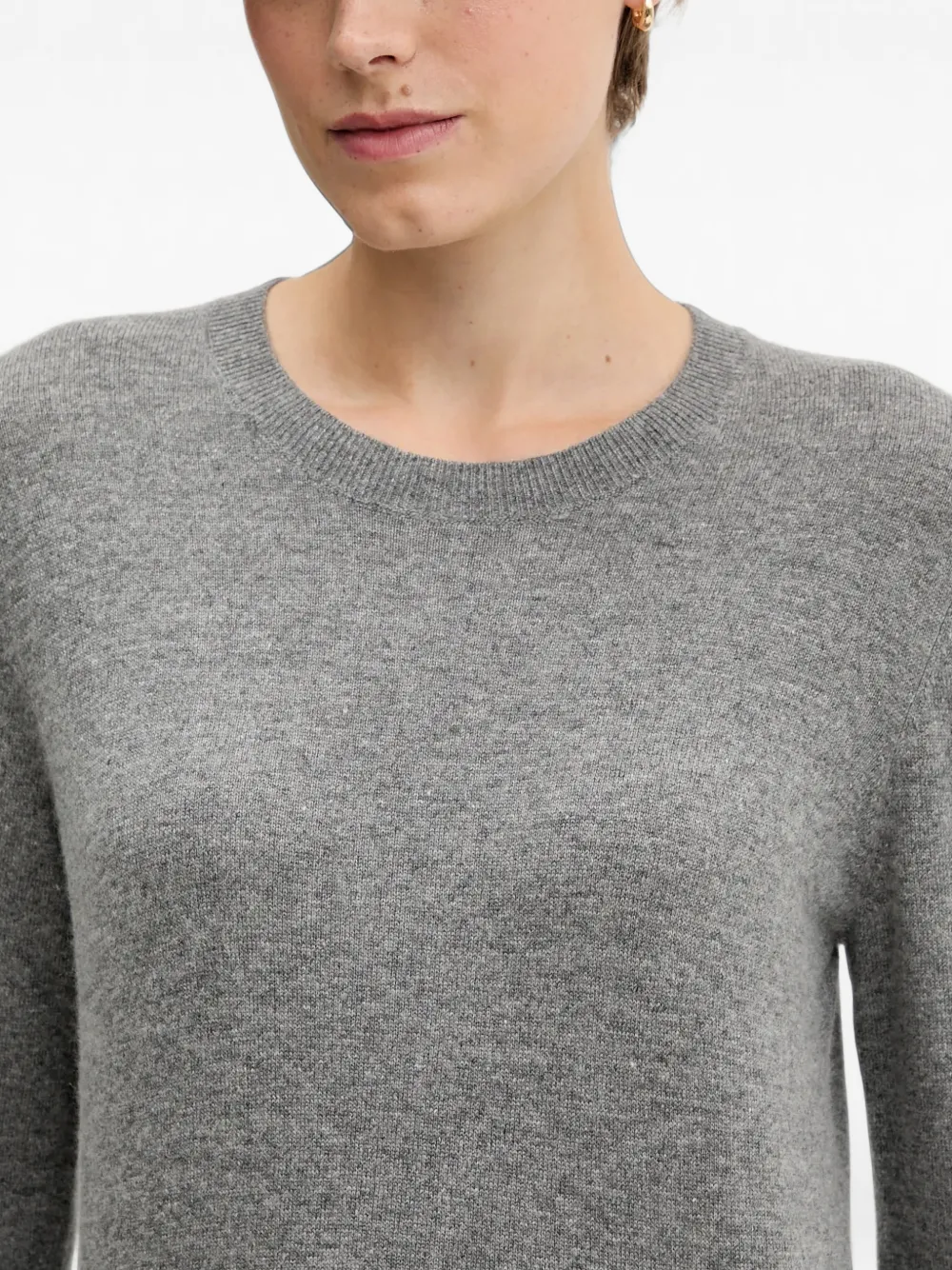 Sisley T-shirt met ronde hals Grijs
