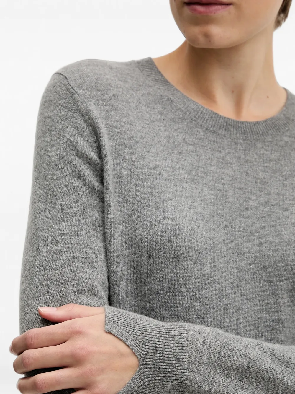 Sisley T-shirt met ronde hals Grijs