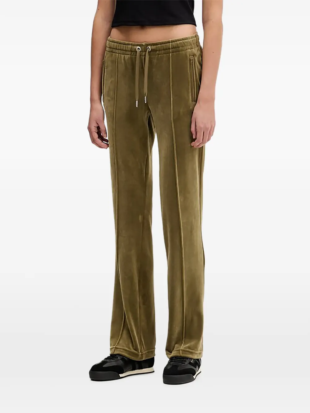 Juicy Couture embellished straight-leg trousers - Verde