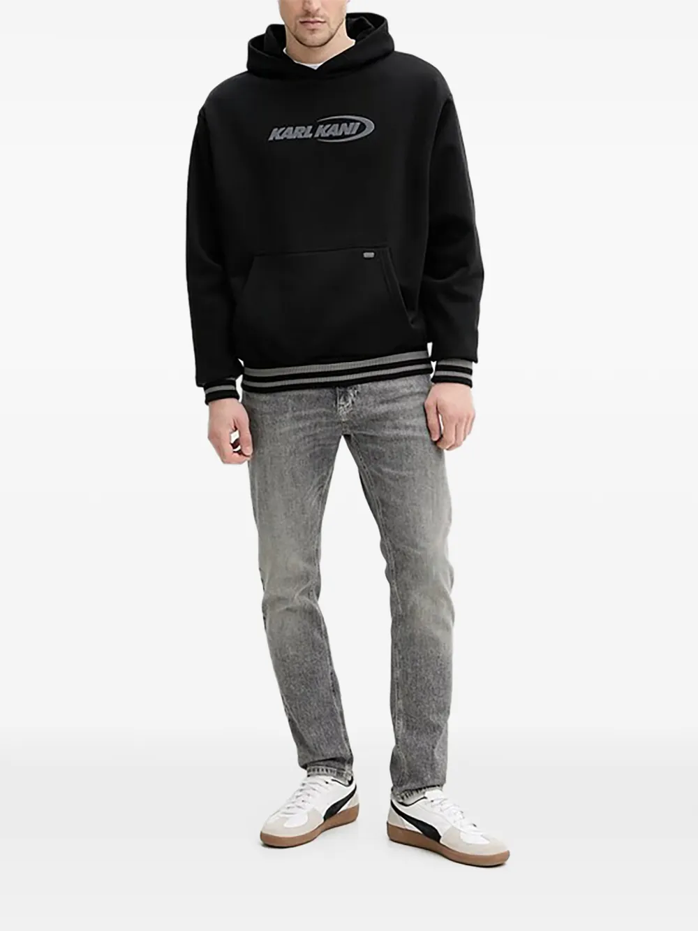 karl kani Hoodie met logoprint Zwart