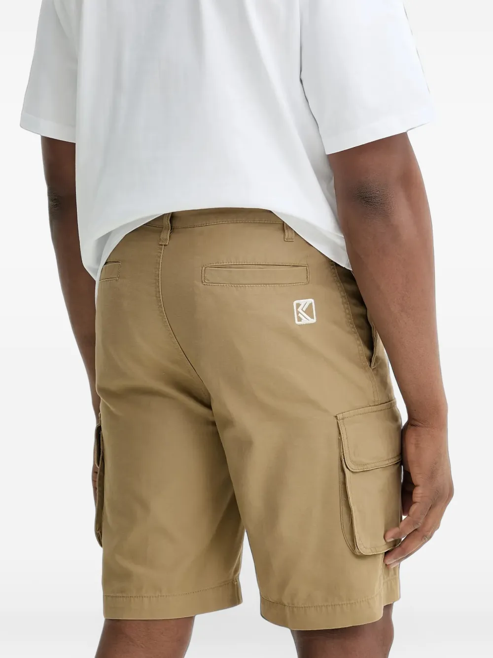 karl kani cargo pocket shorts Beige