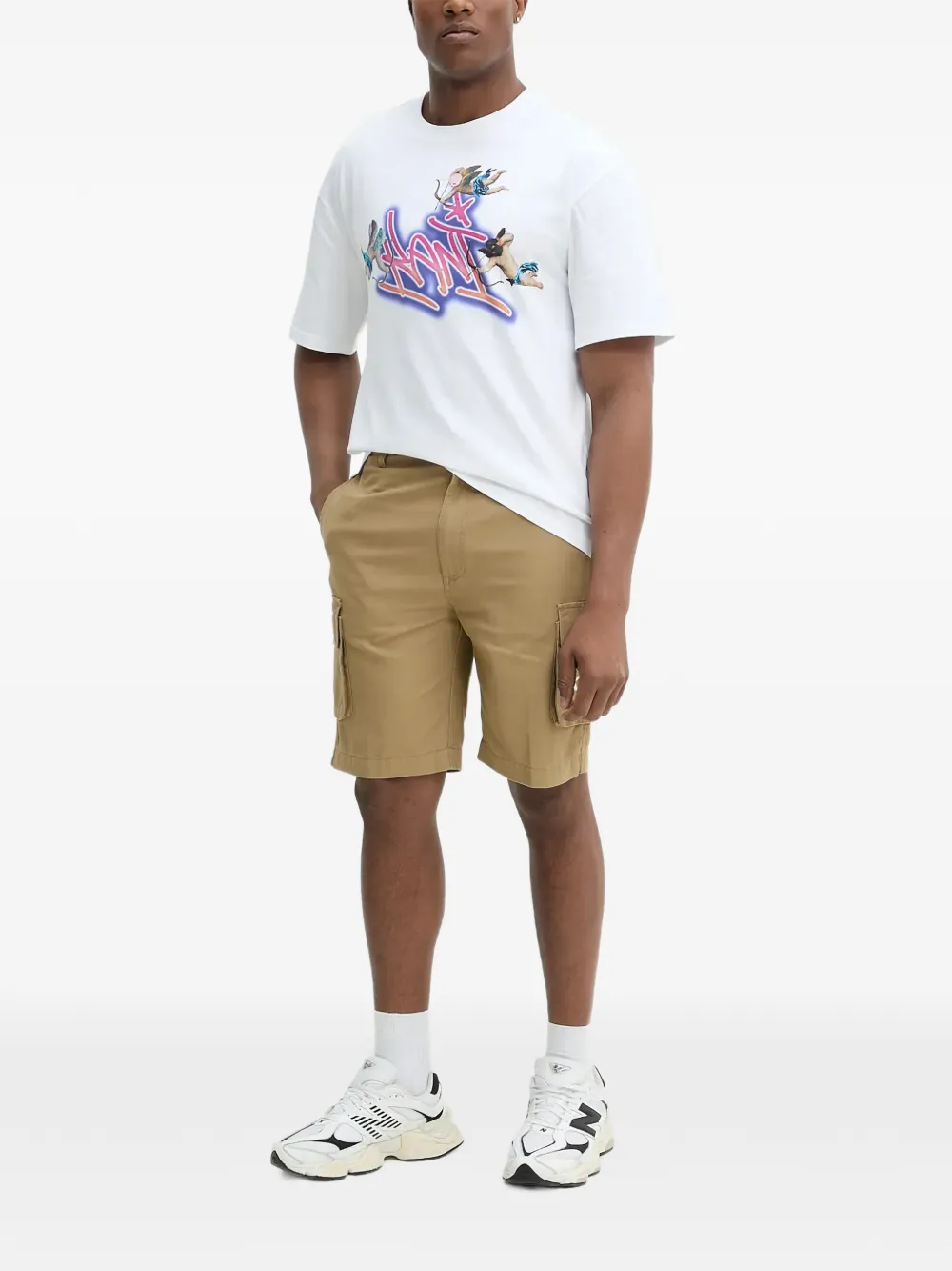 karl kani cargo pocket shorts - Nude