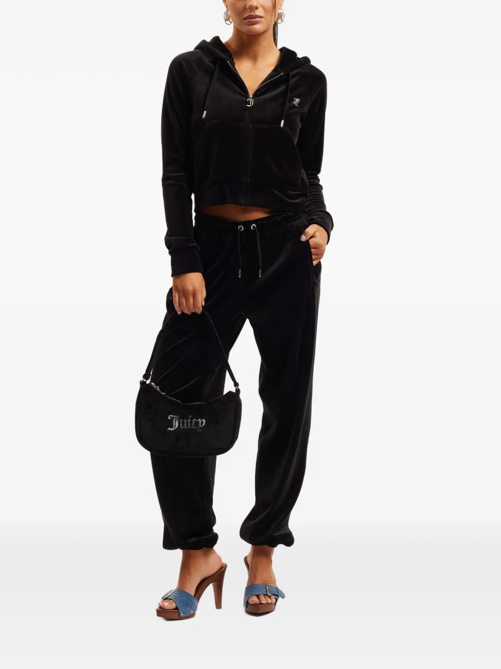 Juicy Couture Hoodie verfraaid met stras Zwart