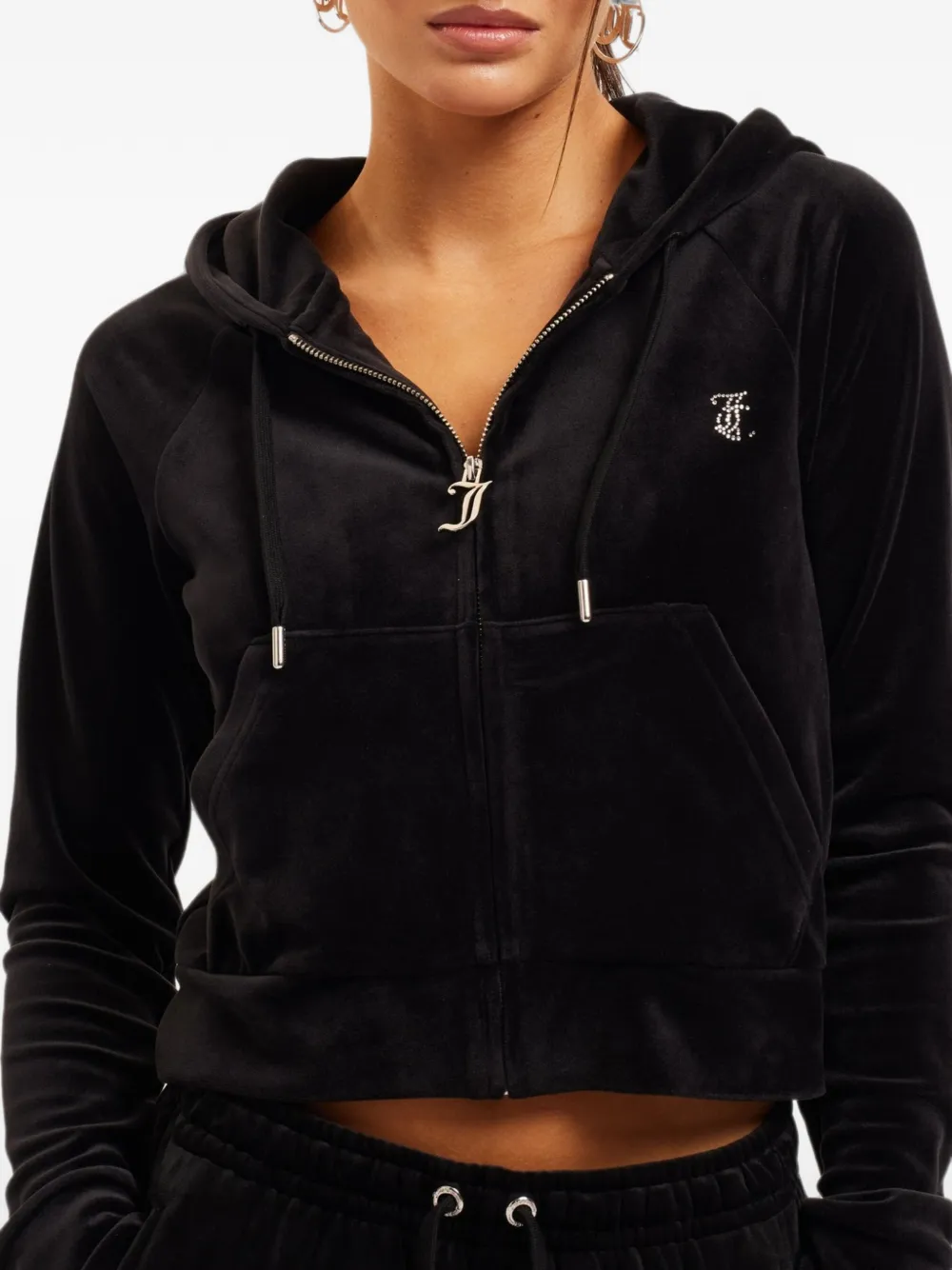 Juicy Couture Hoodie verfraaid met stras Zwart