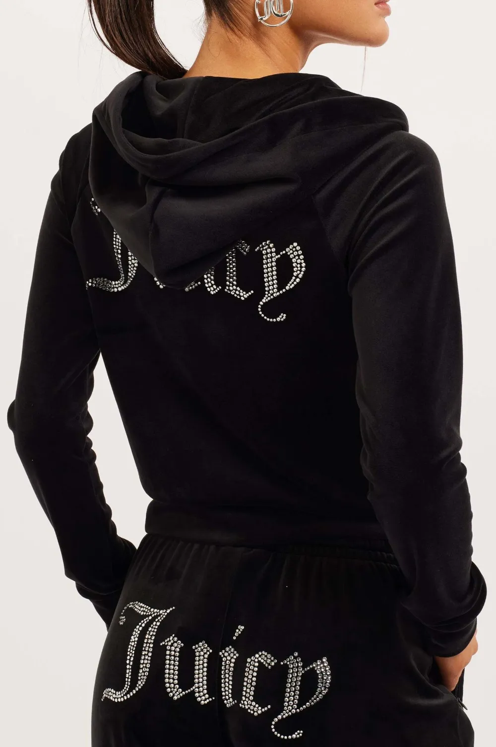 Juicy Couture Hoodie verfraaid met stras Zwart