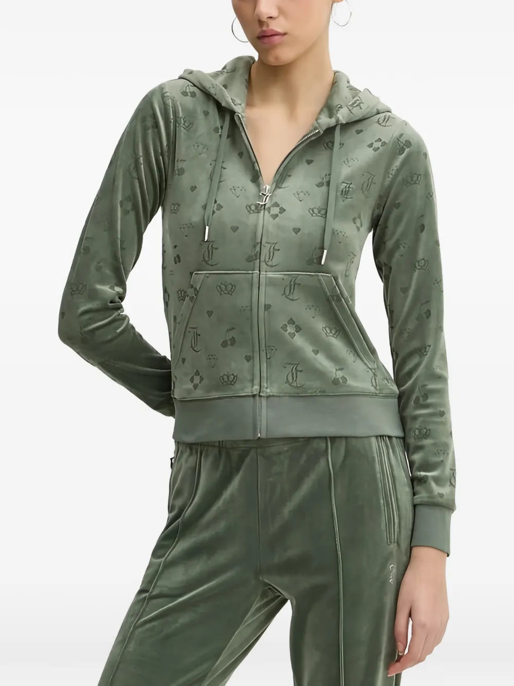 Juicy Couture zip-fastening hoodie - Verde