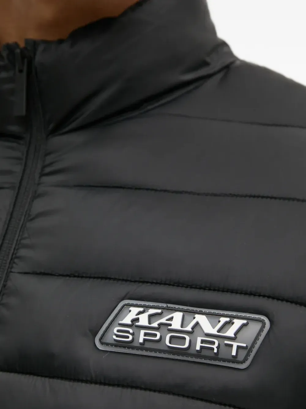 karl kani Gewatteerd jack met logopatch Zwart