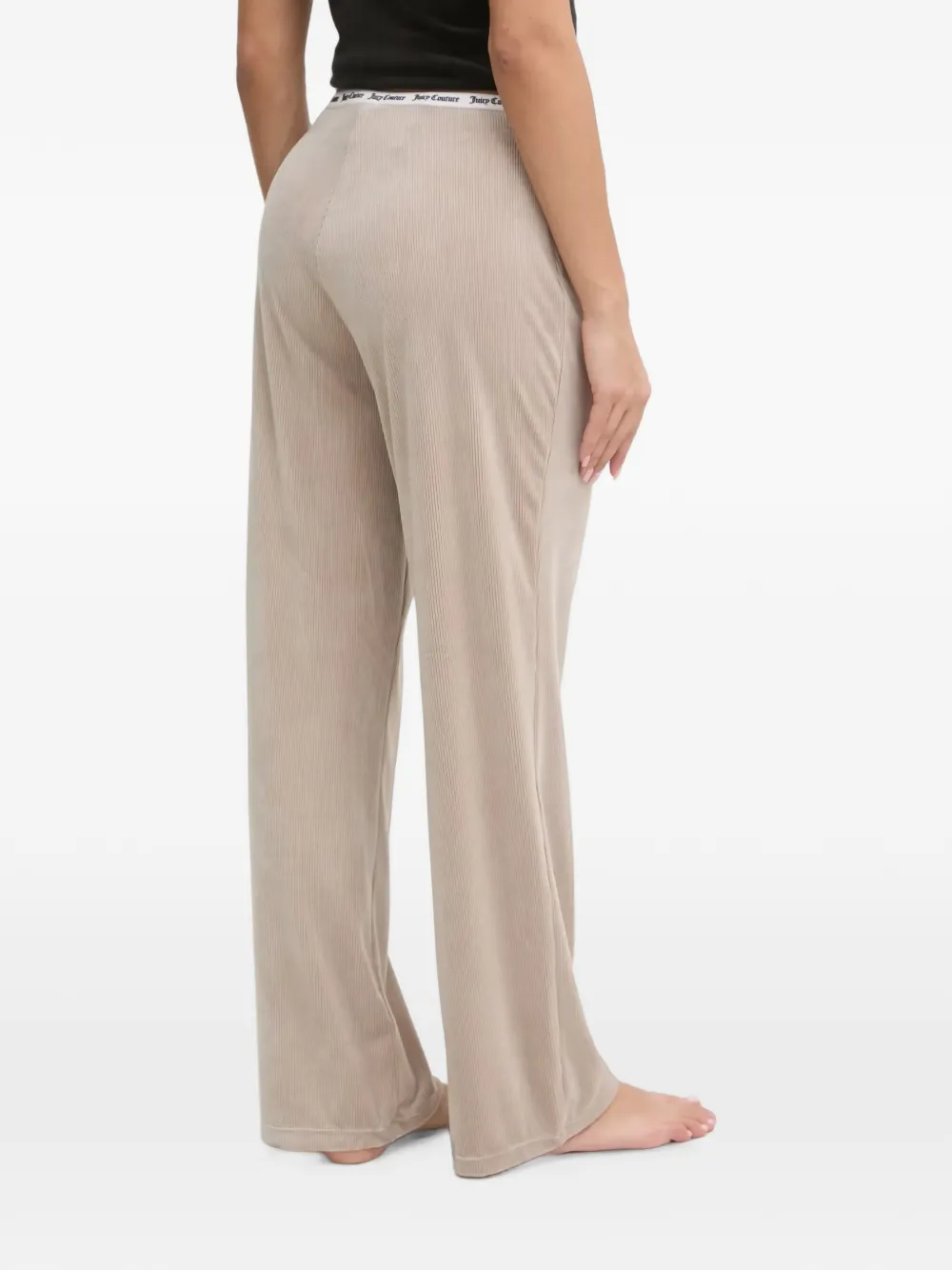 Juicy Couture Broek met logoband Beige