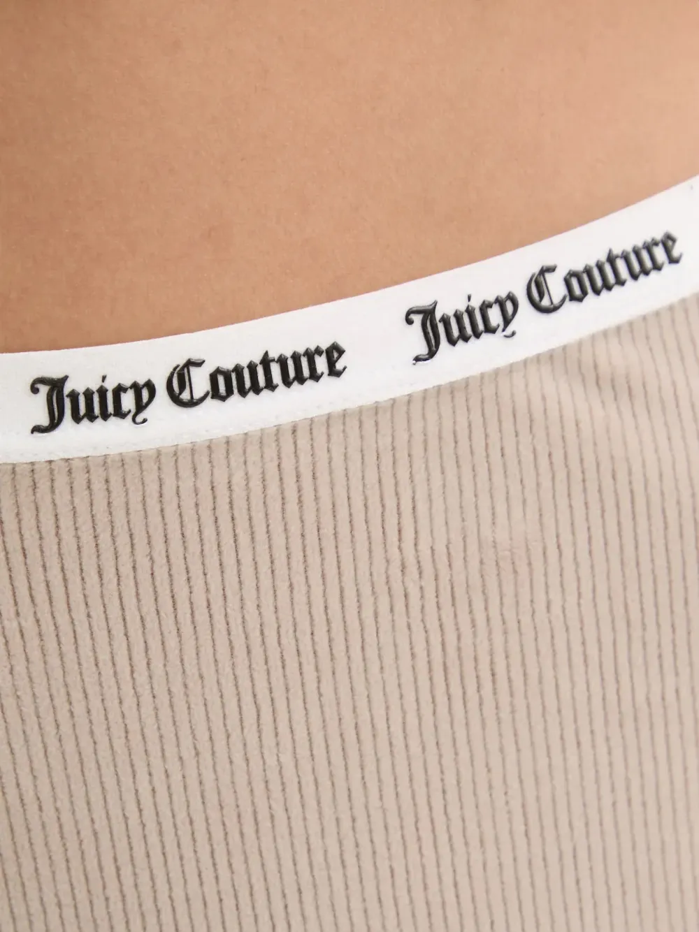 Juicy Couture Broek met logoband Beige