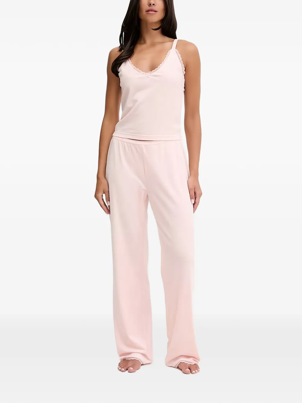Juicy Couture Lounge broek met kanten afwerking Roze