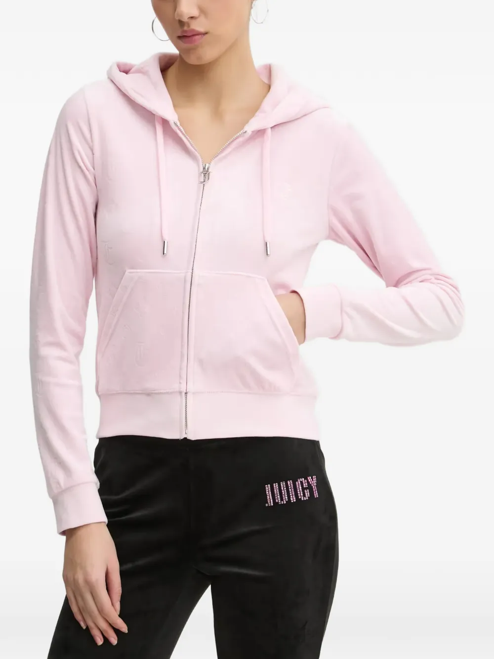 Juicy Couture Kapuzenjacke mit Reißverschluss - Rosa