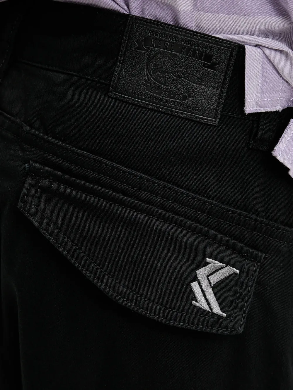 karl kani Trainingsbroek met geborduurd logo Zwart