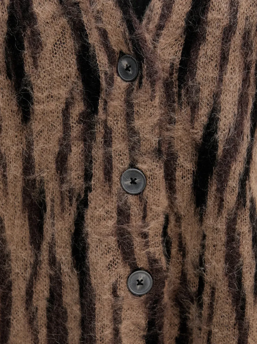 Sisley Vest met tijgerstreep en knopen Bruin