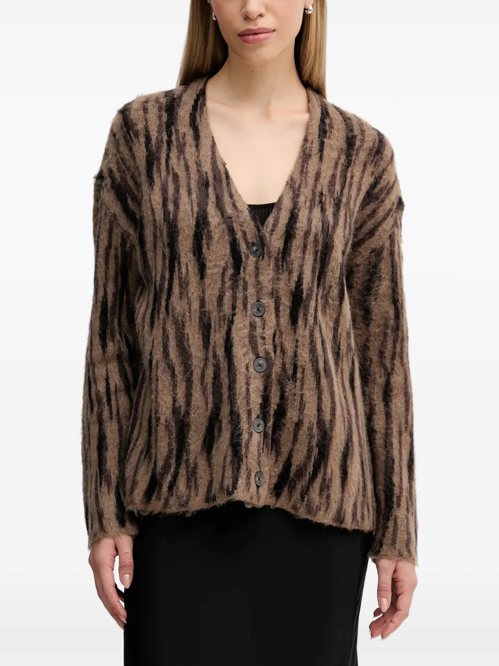 Sisley Cardigan a righe - Toni neutri