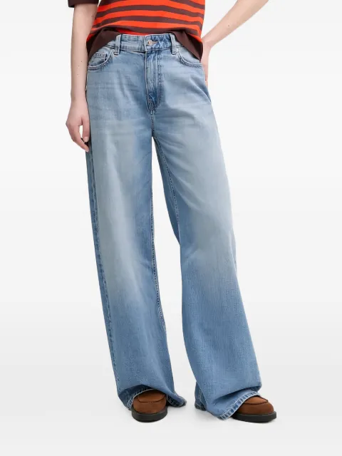 Sisley logo-patch jeans