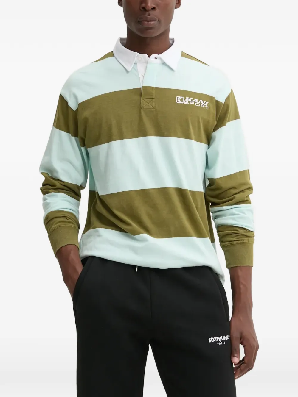 Karl kani striped polo shirt Groen