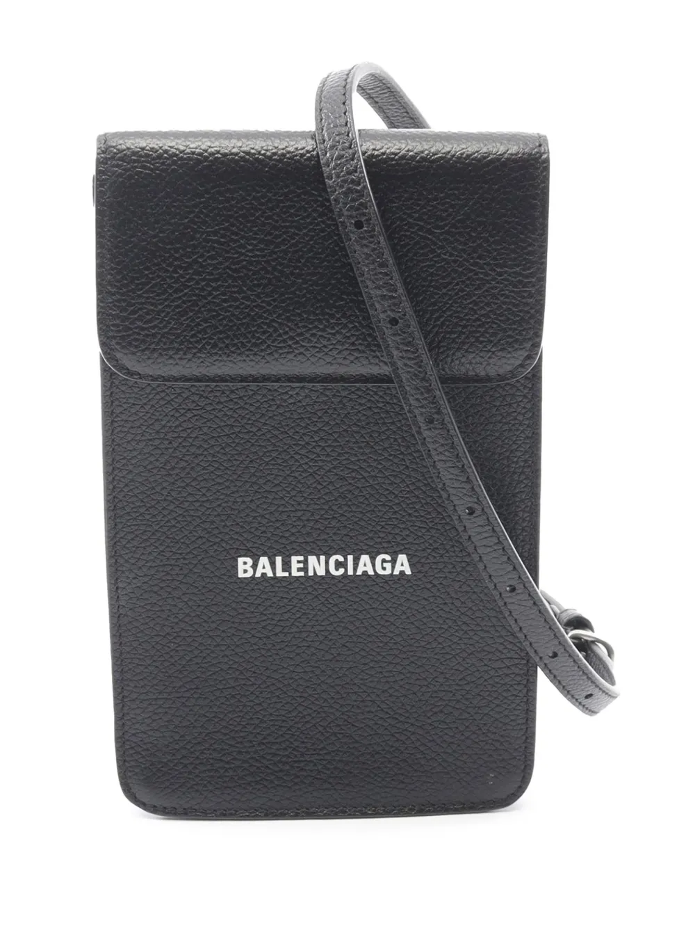 Balenciaga Pre-Owned 2010-2026 Leather Cash Phone and Card Holder crossbody bag - Nero