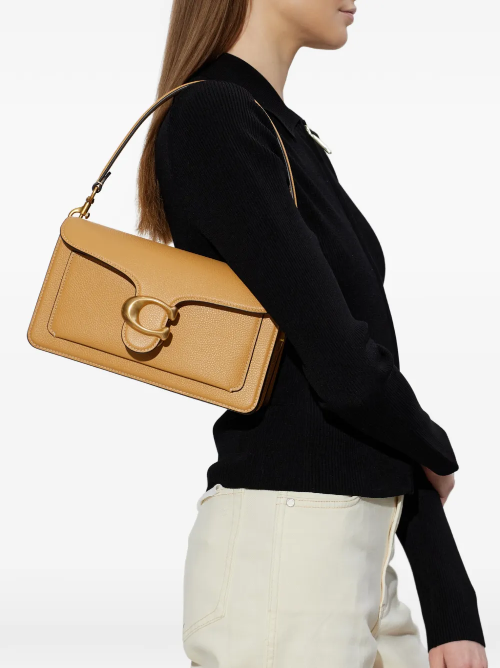  Coach Tabby Logo-detail Shoulder Bag - Neutrals 