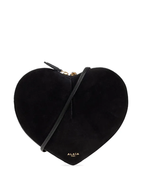 レディース alaia アライア le coeur ハート型ショルダーバッグ 黒