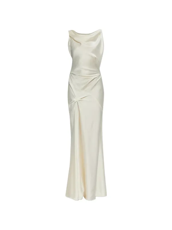 Victoria Beckham Posy Sleeveless Maxi Dress | Neutrals | FARFETCH GE Victoria Beckham Posy Sleeveless Maxi Dress | Neutrals | FARFETCH GE