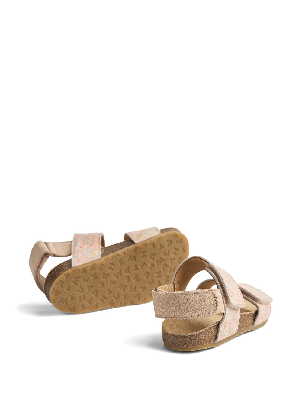  Wheat Alphie Floral Strap Sandals - Neutrals 