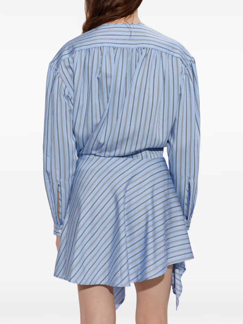 IRO Utenia gestreepte asymmetrische jurk Blauw