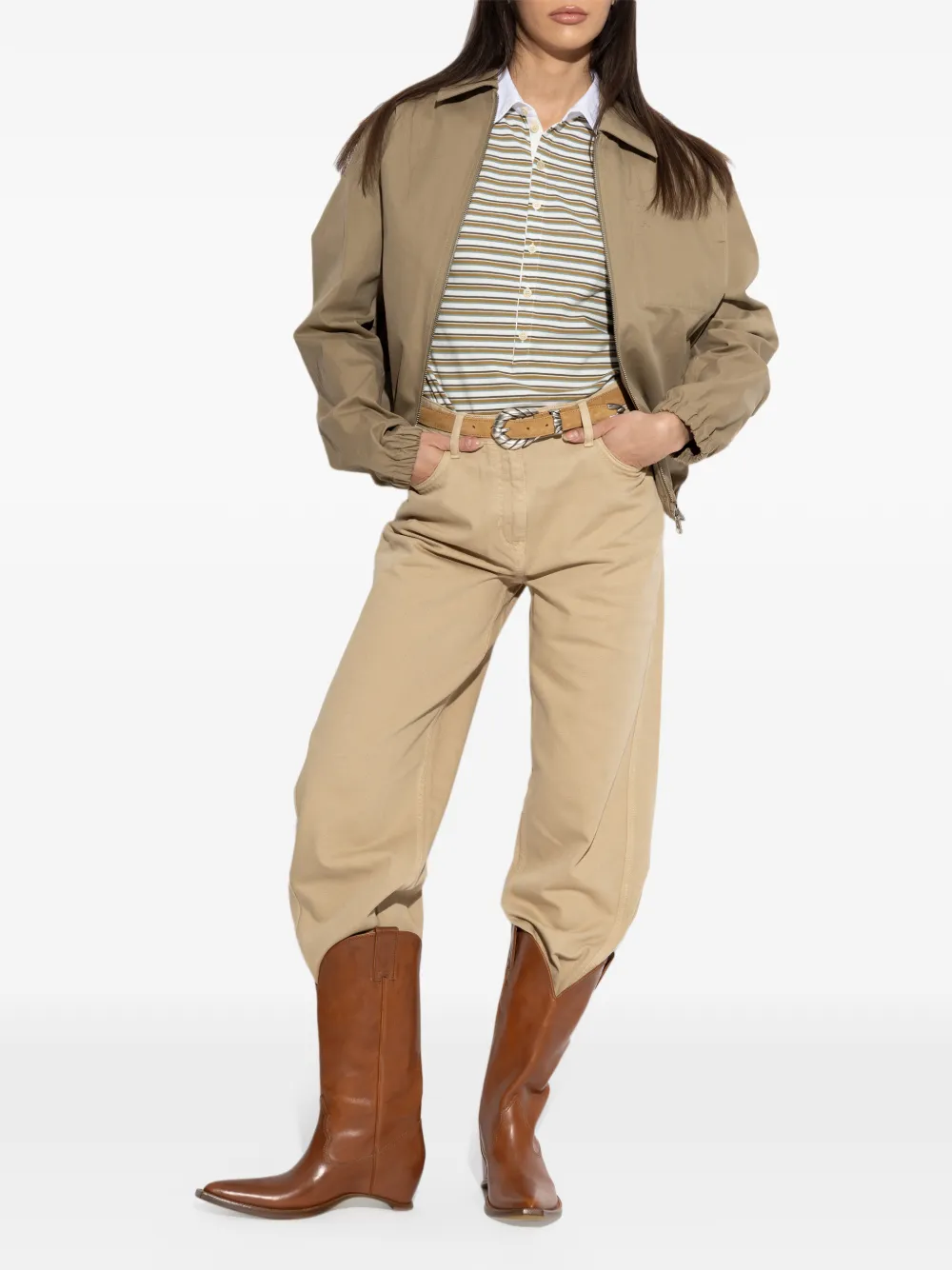 IRO Priam straight broek Beige