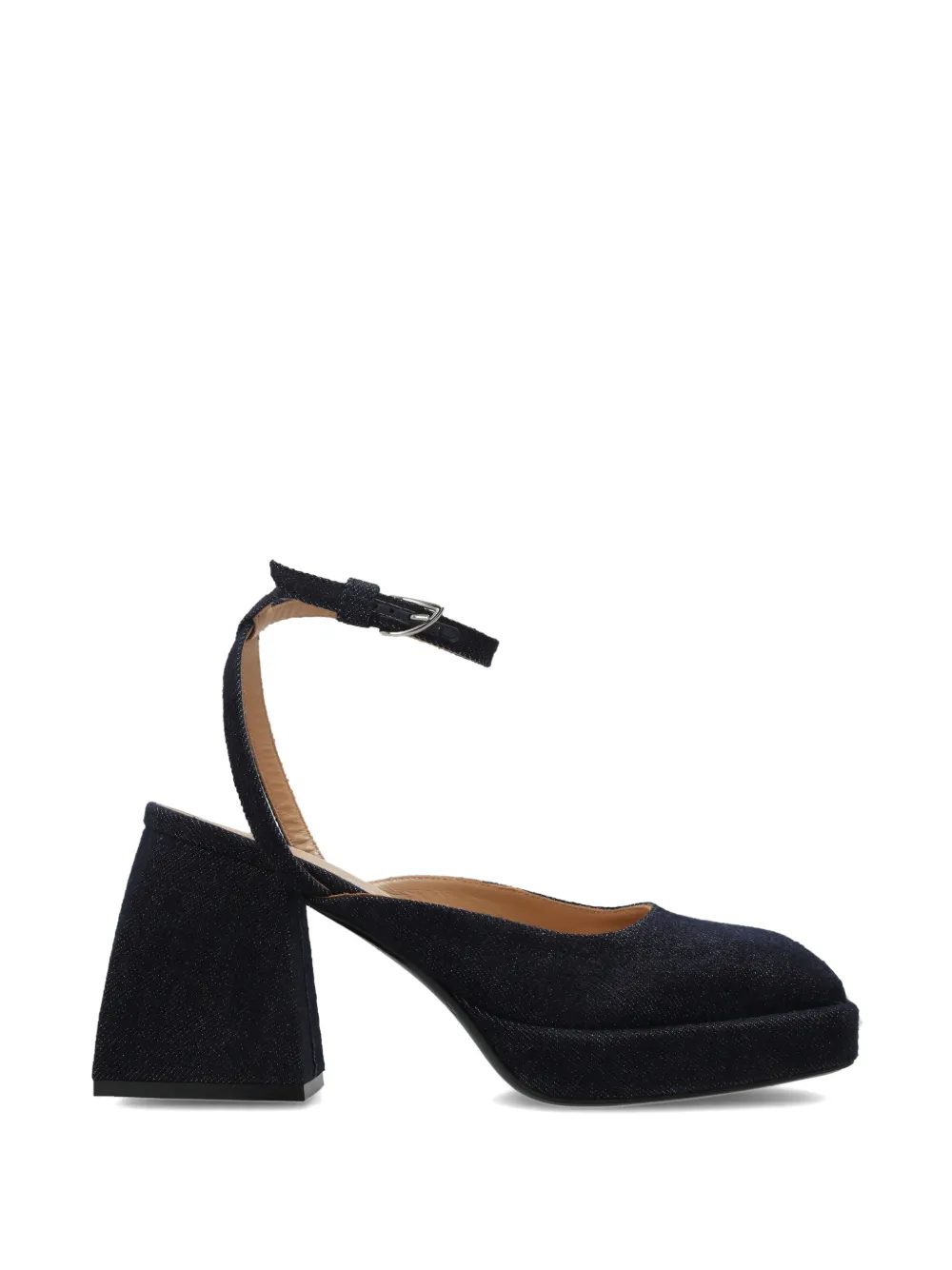 Nodaleto Denim pumps met plateauzool Blauw
