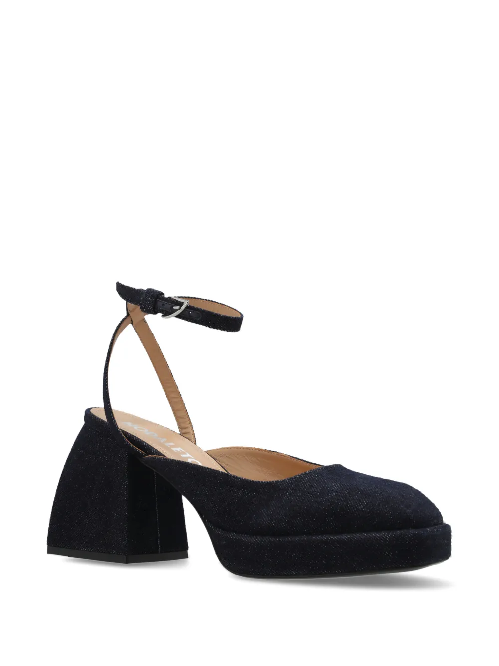Nodaleto Denim pumps met plateauzool Blauw