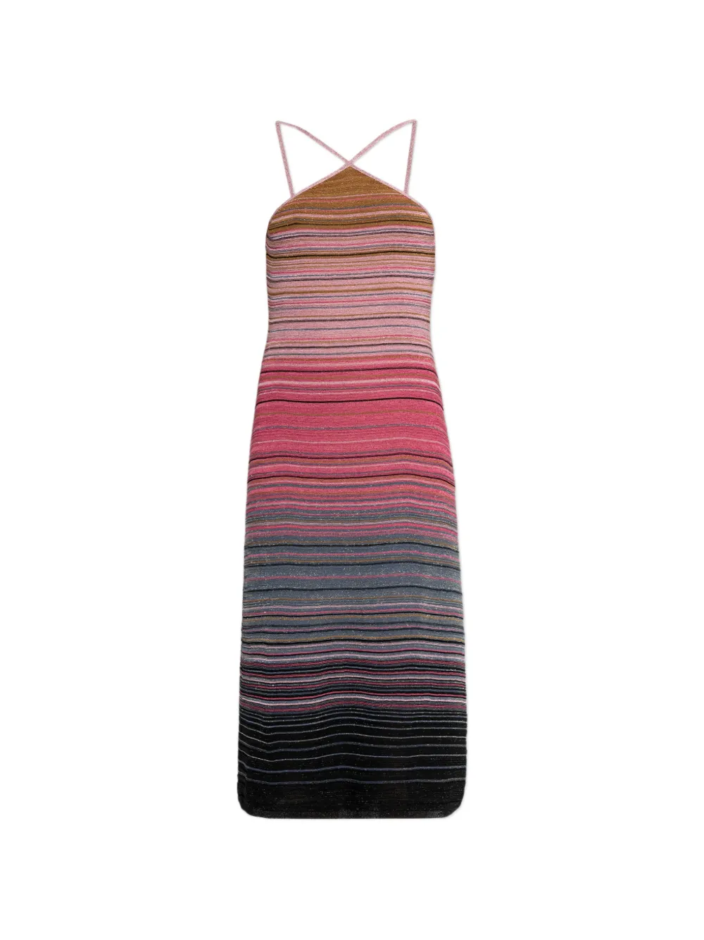 Akep striped midi dress - Rosa