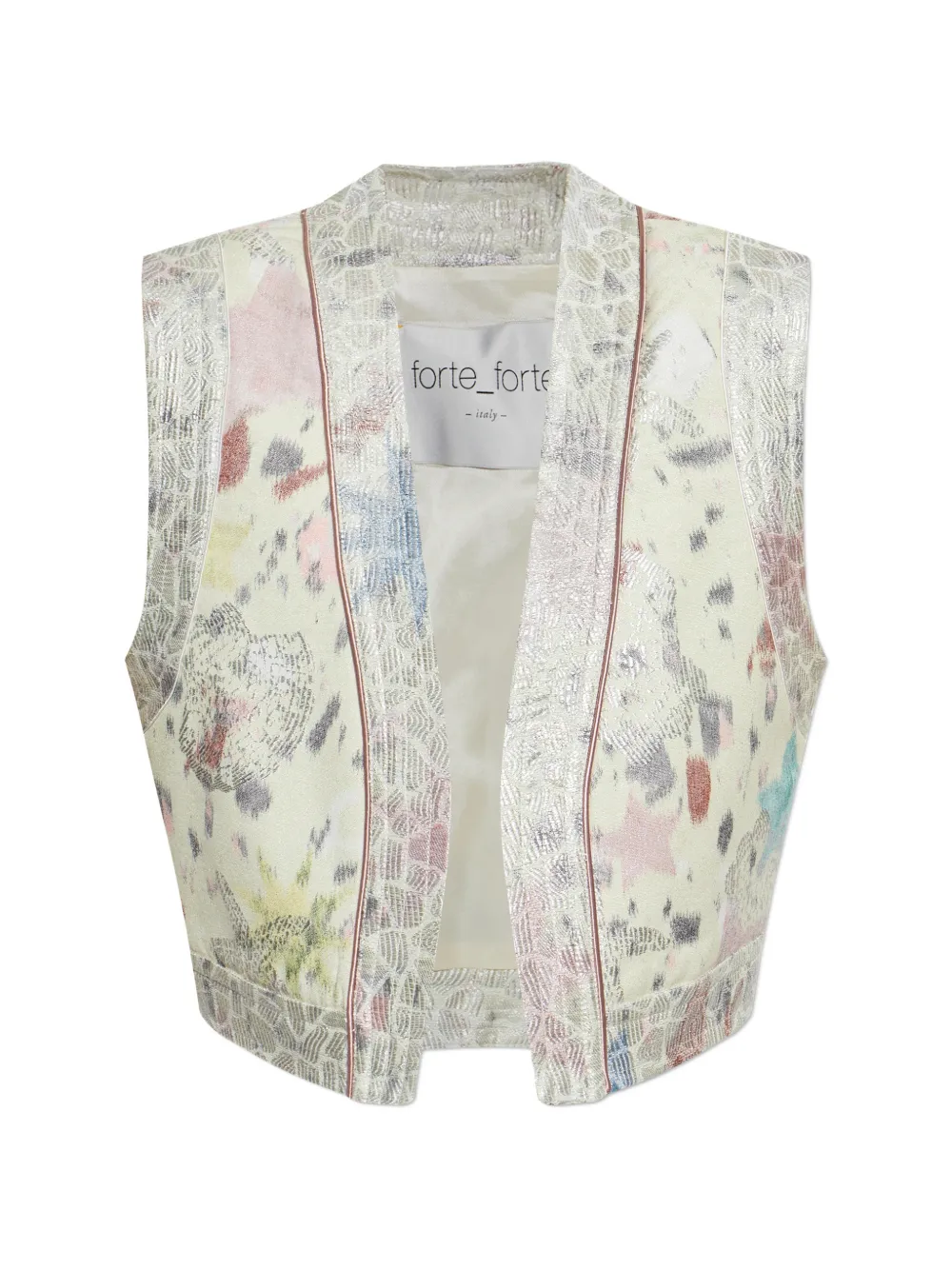 Forte Forte floral-print sleeveless waistcoat - Neutrals