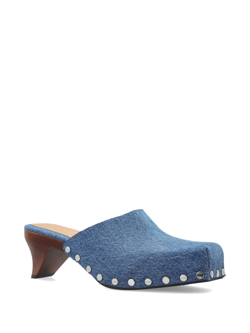 GANNI studded mules Blauw
