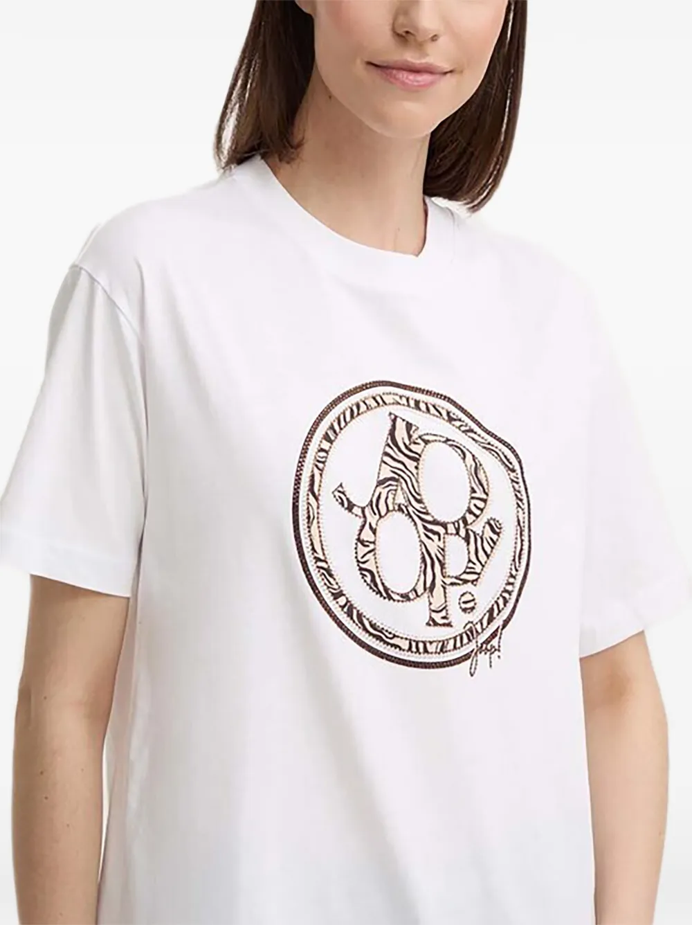 Joop! logo-print T-shirt Wit