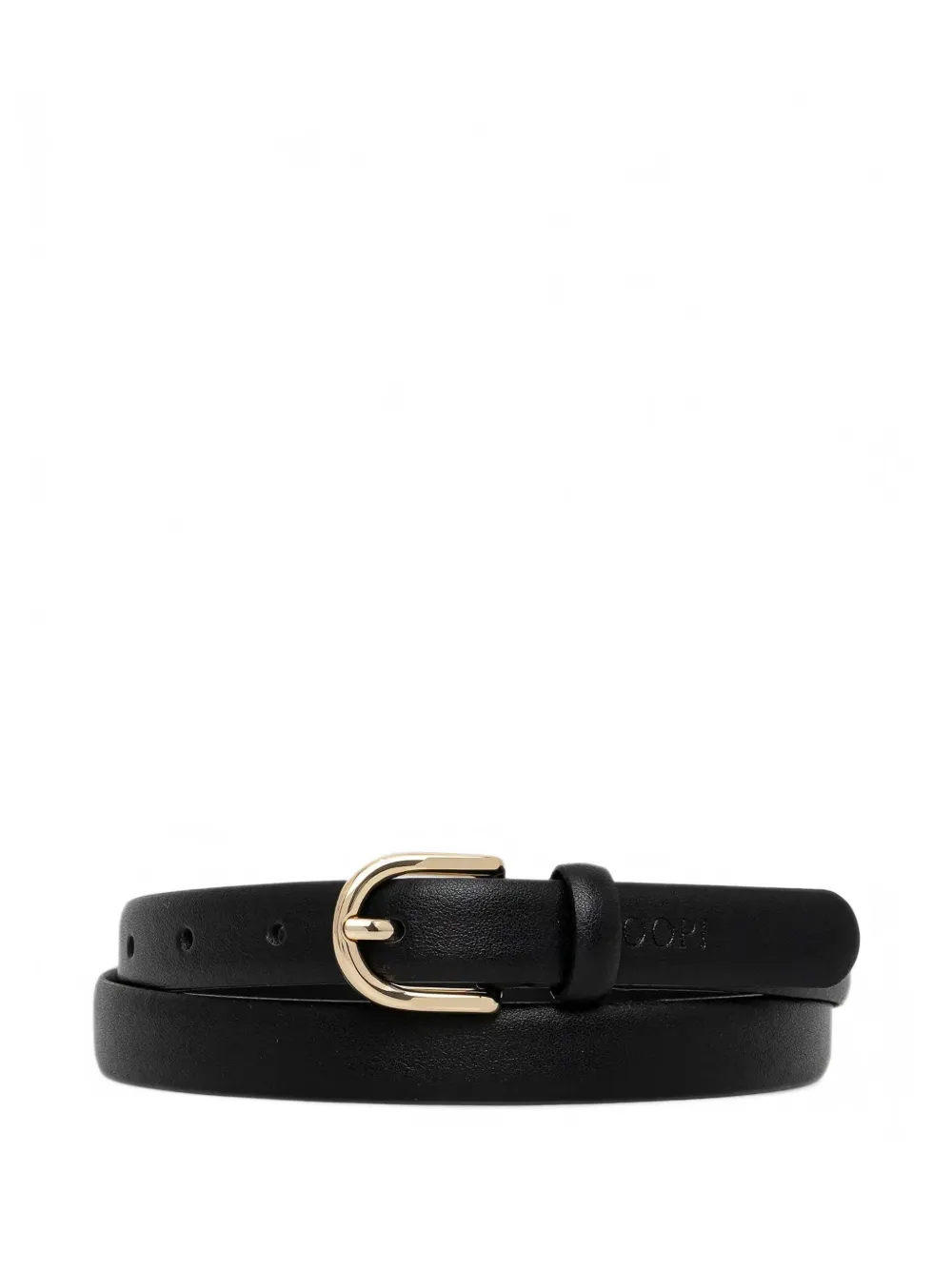 Joop! logo-debossed leather belt - Nero