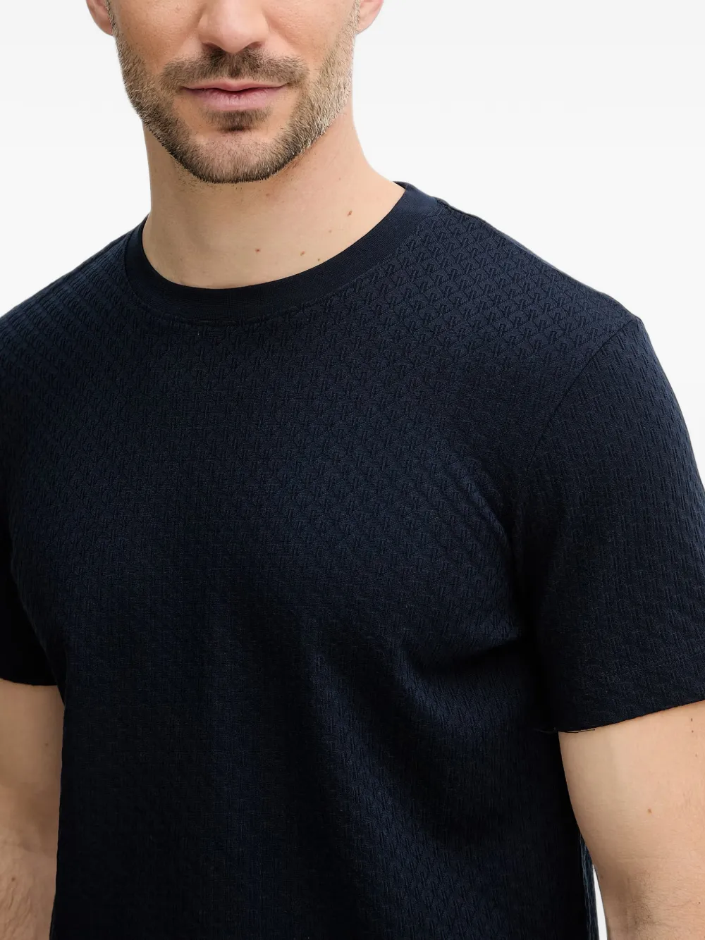 Joop! Getextureerd T-shirt Blauw