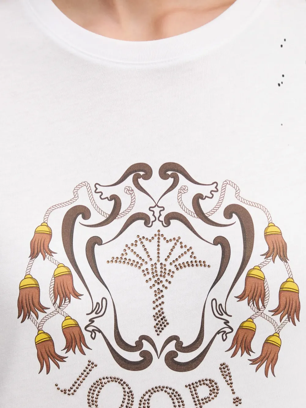 Joop! T-shirt met print Wit