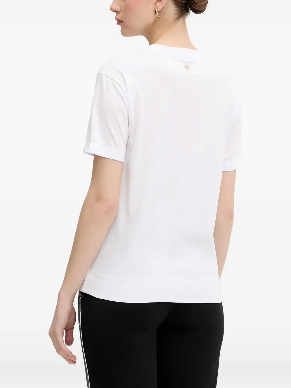 Joop! T-shirt met stippen en logo Wit