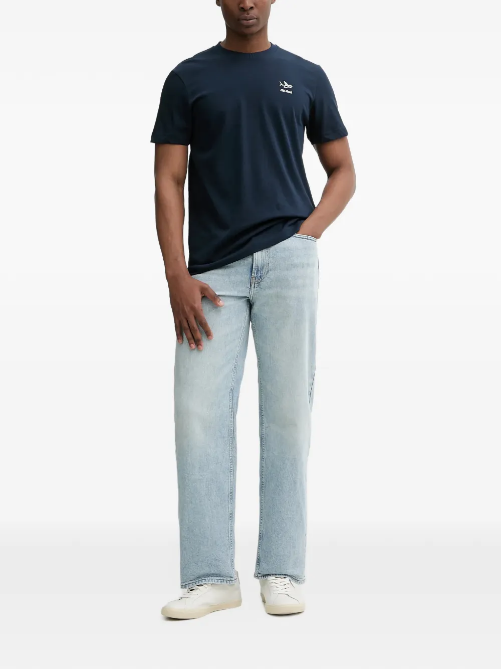 Joop! T-shirt met print Blauw