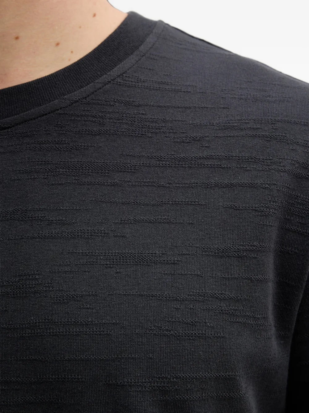 Joop! T-shirt met slub-textuur Grijs