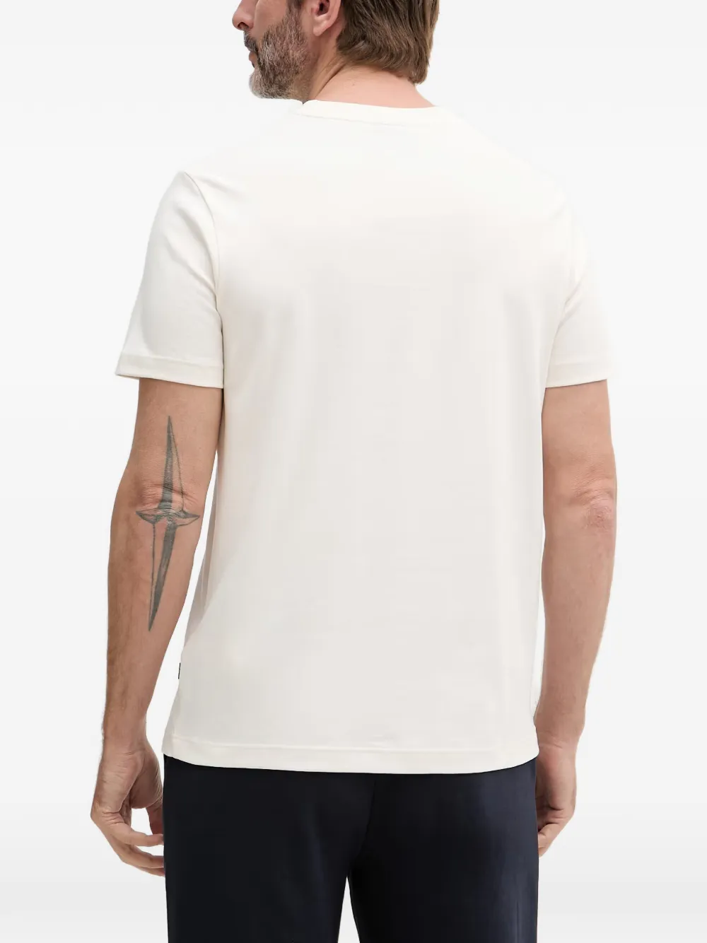 Joop! Priamo T-shirt met geborduurd logo Wit