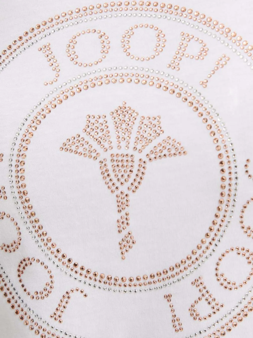Joop! T-shirt verfraaid met kristallen Wit
