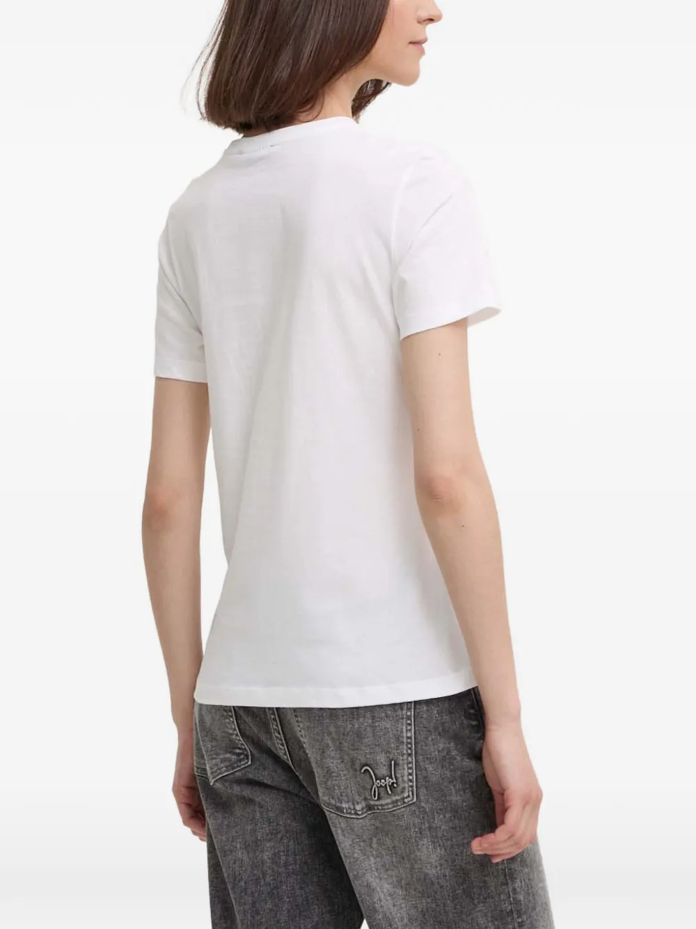 Joop! T-shirt verfraaid met kristallen Wit